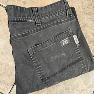 WOLVERINE FR Flame Resistant‎ Work Pants Mens 38x34 Charcoal Grey Cotton Spandex